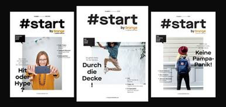 In 2018, Handelsblatt launched a print product #start by Orange, published five times per year.