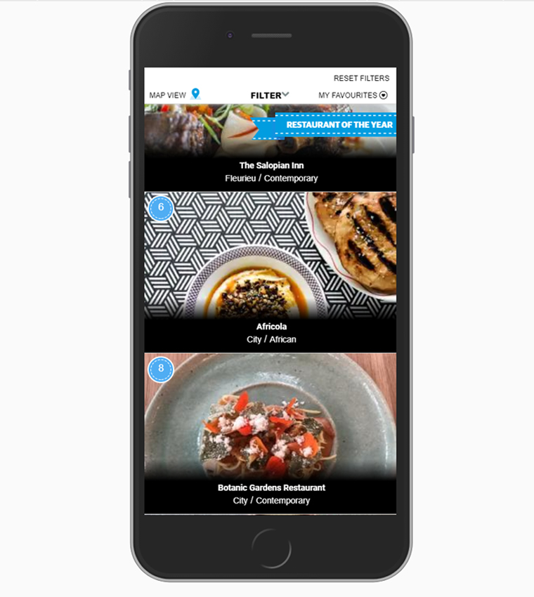 Search filters make it easy to find the right restaurant by cuisine, price, vibe, or dietary requirements.