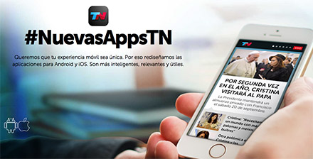 Disruptive mobile experience by Todo Noticias includes Live TV and video for its native app.