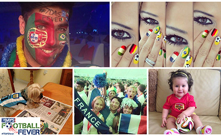 Fans' football-themed photos on 7DAYS Football Fever Campaign.