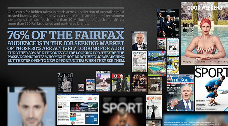 To announce the new Fairfax Employment Network, Fairfax created a video-centred campaign that reached across many of its popular brands — thus making the campaign cost effective and building on existing client relationships.