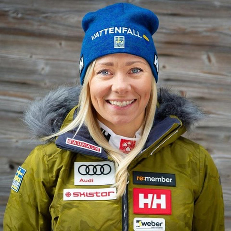 Energy company Vattenfall was the main sponsor for The National Team of Climate Change campaign. Pictured: Swedish Alpine ski racer Frida Marie Hansdotter.