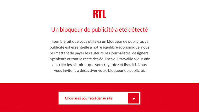 In recent months, many French publishers have united to fight against consumer use of adblocking technology. The hope is that limiting access to content will encourage readers to accept advertising again.