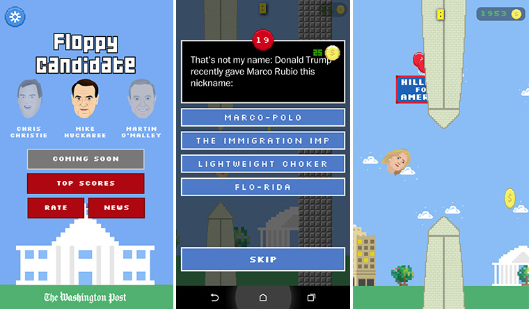 Development of the Floppy Candidate app came together in just a few weeks — helped with ideas from the kids of Post employees.