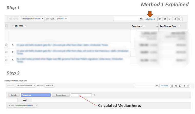 This chart shows advanced settings in Google Analytics where filters should be set.