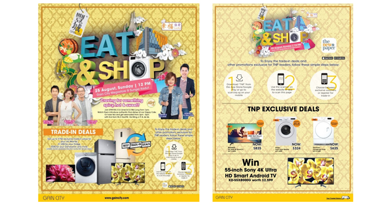 House ads were deployed on the TNP mobile web and app for readers to access the scanner via these access points and scan the physical printed ad.