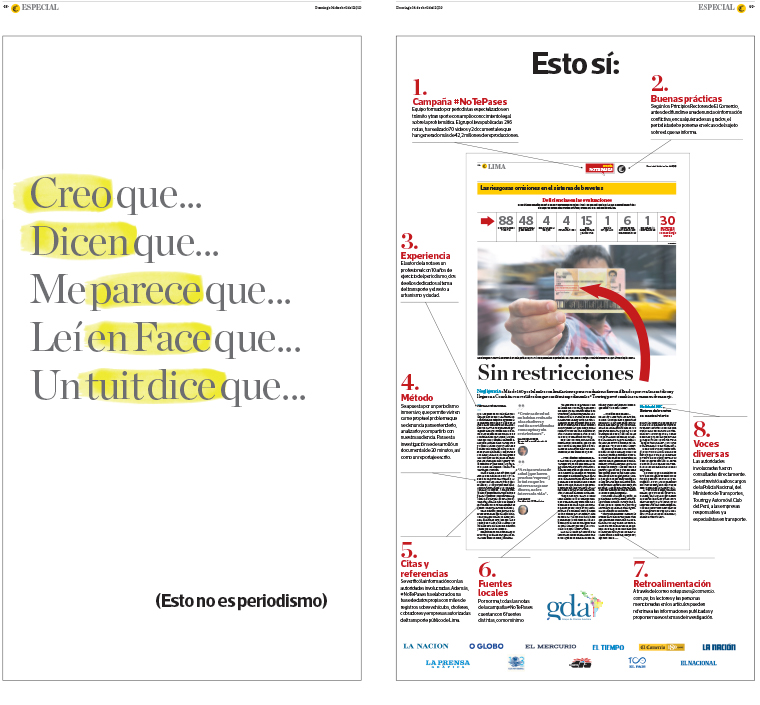 The "This is not journalism" campaign showed readers how much work goes into verifying the facts in real news.