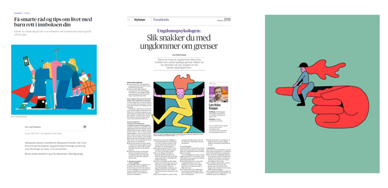 The Life at Home/Parenthood articles were among the best performing content on the Aftenposten site.