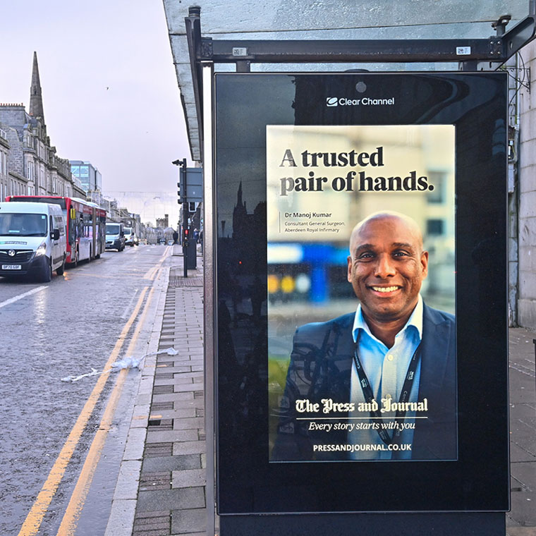 The campaign included out-of-home creative emphasising the theme, Every story starts with you..
