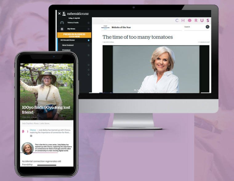 To help broadband provider Chorus attract an older audience, NZME developed stories targeting this hard-to-convert demographic.