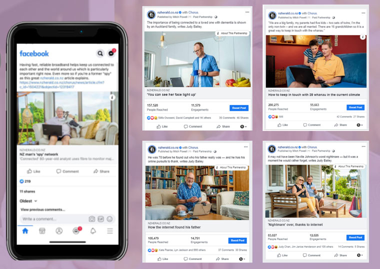 The campaign emphasised the value and ease of connection for older adults.
