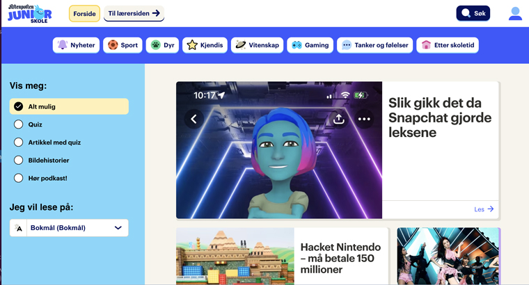 The digital version of Aftenposten Junior was a hit, but tweaks to the front page structure helps young readers find more content they love.