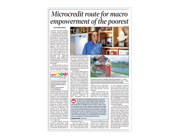 The philanthropists’ stories received editorial coverage, with quotes directly from the beneficiaries.