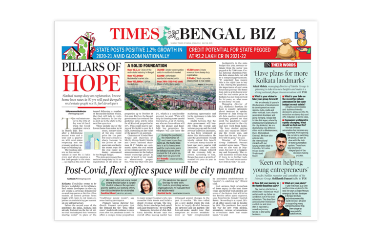 Times Bengal Biz was launched as a half-page Sunday feature.