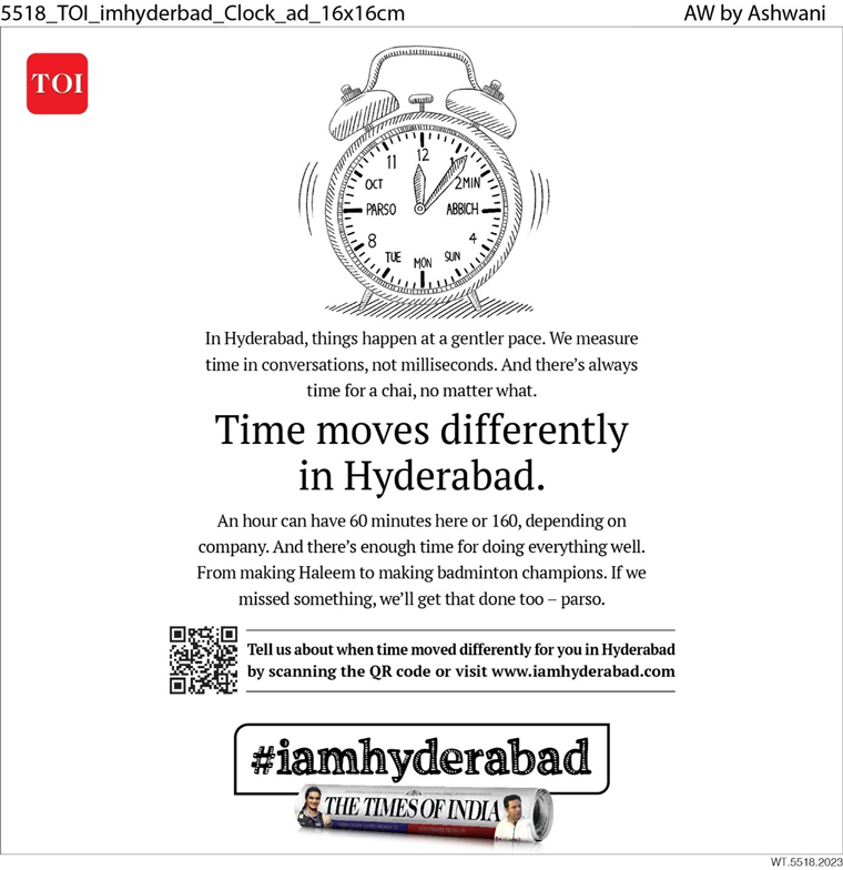 The ad campaign included a touch of humour, mocking "Hyderabadi Standard Time."
