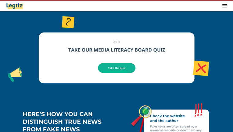 Legit.ng created a gamification segment on its media literacy Web site.