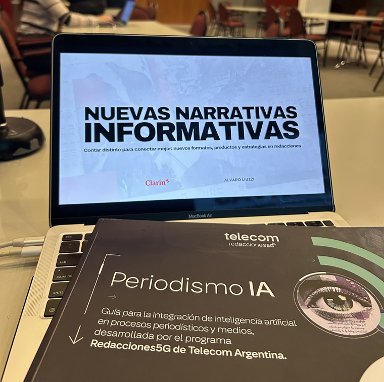 During the first half of 2025, Alvaro Liuzzi led a workshop at Clarín’s newsroom to explore new narrative formats and embed AI into day-to-day editorial practices. 
