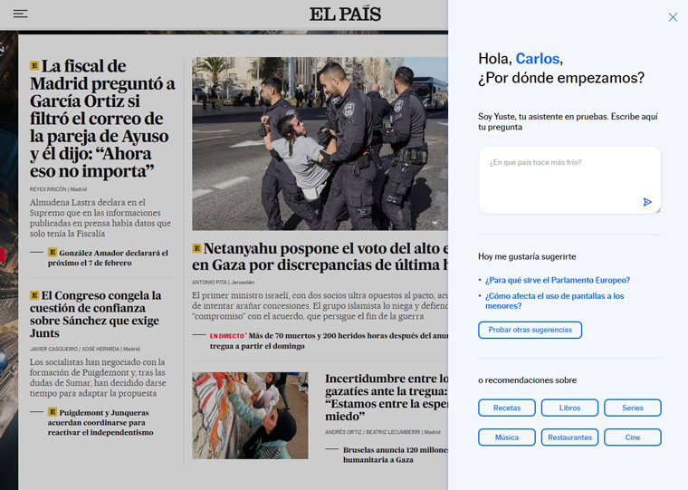 When building its AI-driven conversation assistant Vera, El País focused on how it benefited users.