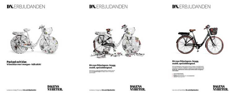 Dagens Nyheter's bicycle promotion was a success, improving revenue and providing value to subscribers.