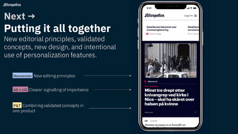 Understanding its users' habits and preferences led Aftenposten to create a morning brief.