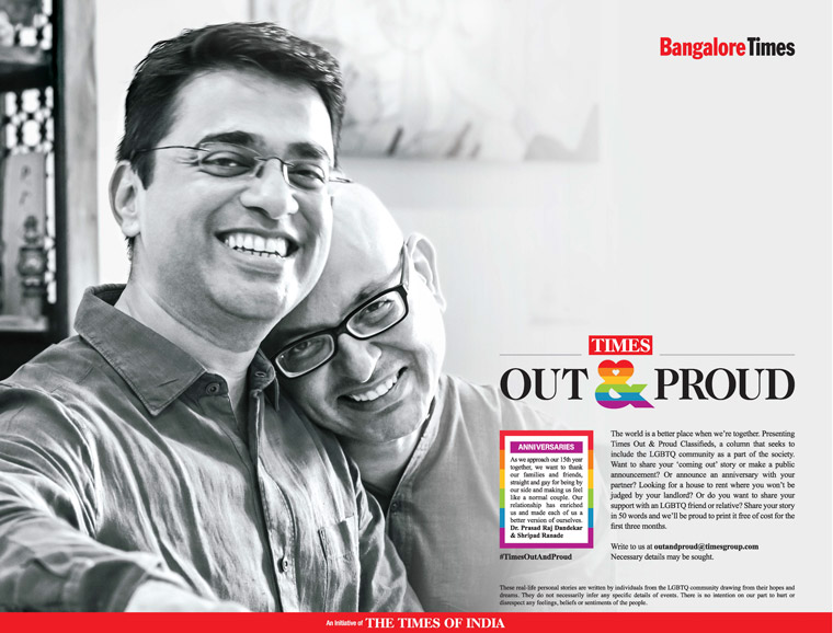 One ad told the story of a gay couple celebrating their anniversary.