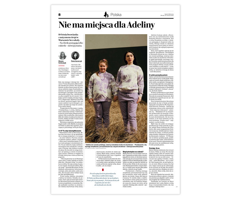 The special edition told the personal stories of refugees living in Poland.