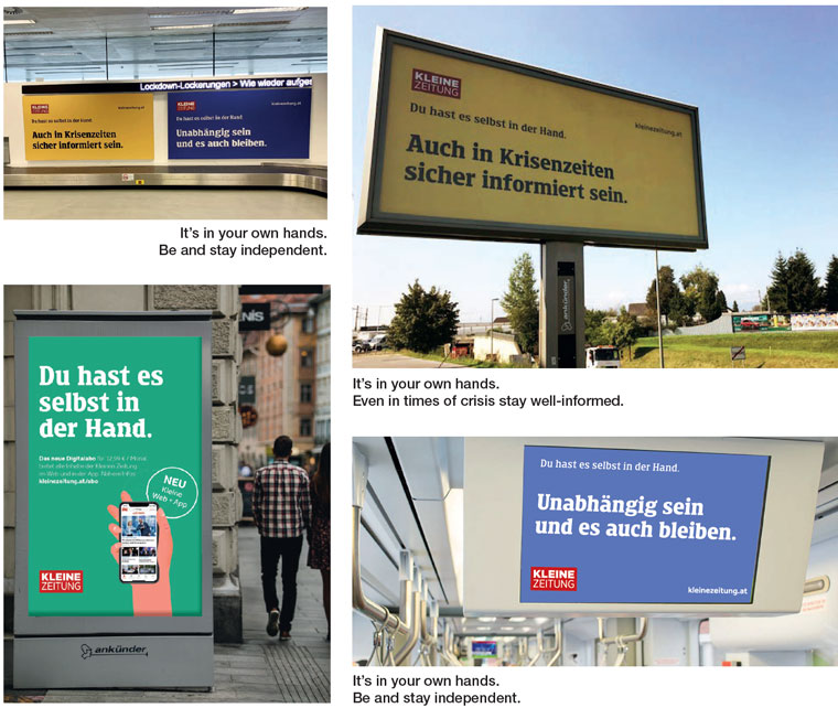 Kleine Zeitung launched its campaign by first focusing on building awareness.