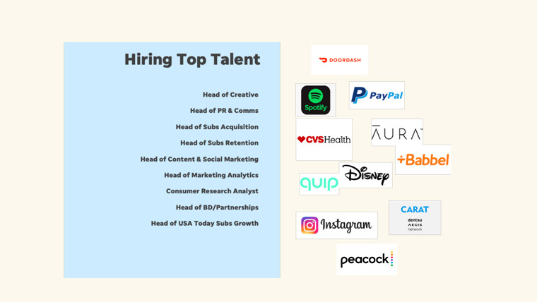 Hiring top talent from other brands was key to the growth strategy.