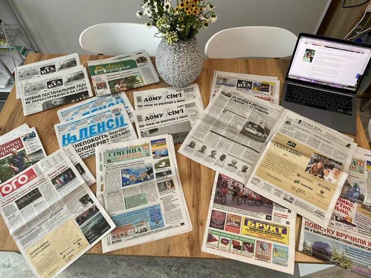 Local newspapers from Ukraine printed thanks to support of the Western publishers and paper companies.