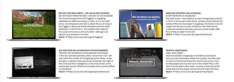 To leverage the interest in streaming videos, Augsburger Allgemeine launched a local video documentary series showcasing hyper-local content.
