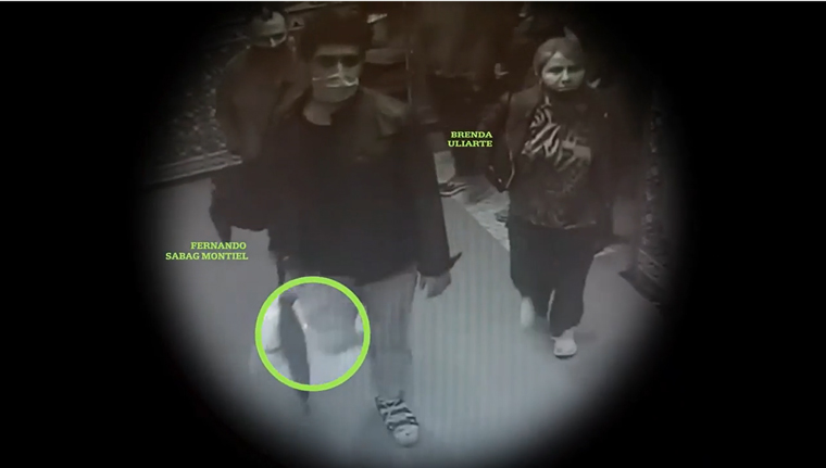 Footage caught the couple leaving the train as they headed to the scene of the assassination attempt.