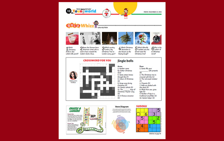 Puzzles and games in Young World help engage children.