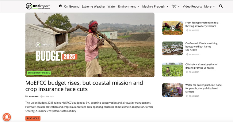 Ground Report gives a voice to the people who are affected by climate change.