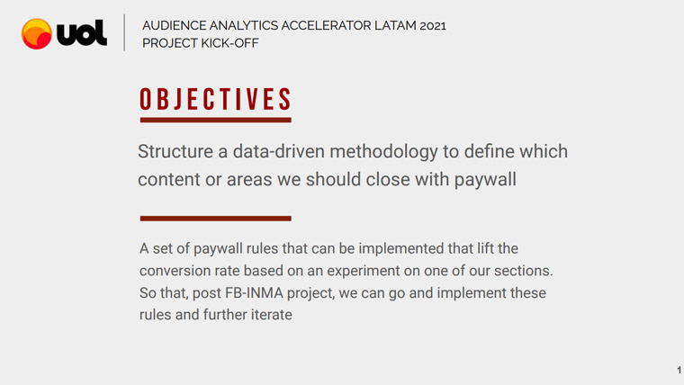 UOL set clear, specific objectives as it looked at what content to paywall.