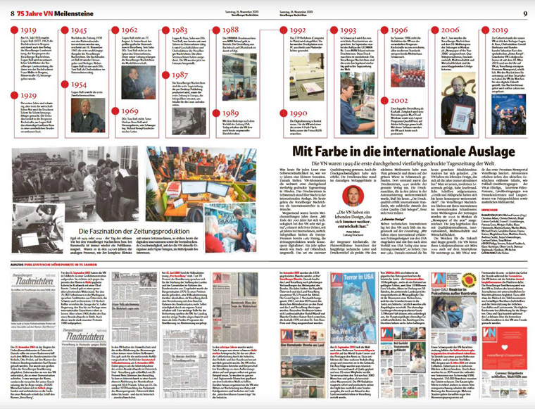 The special issue celebrated some of the many milestones of the past 75 years.