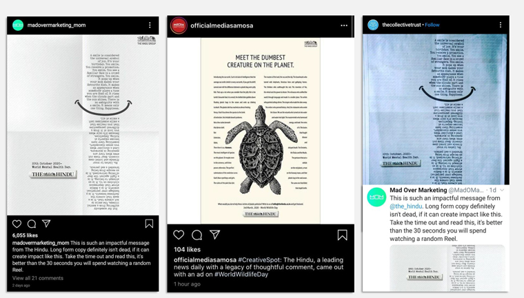 The Hindu's campaign approached serious topics in an unexpected and sometimes sarcastic way — and was extremely popular.
