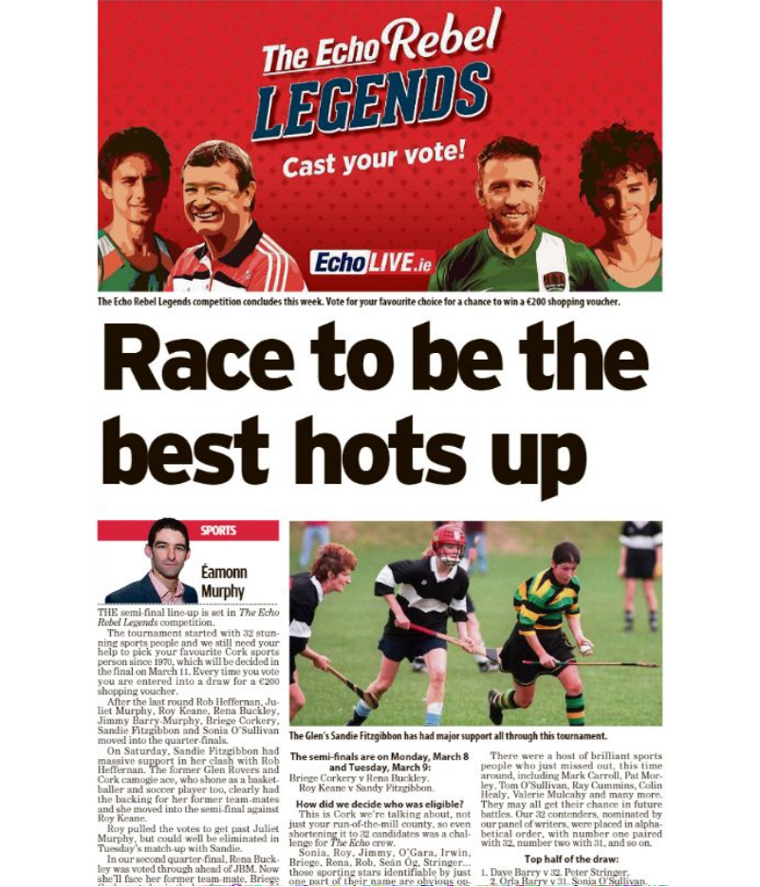 The Echo presented several features on athletes as the competition continued to heat up.