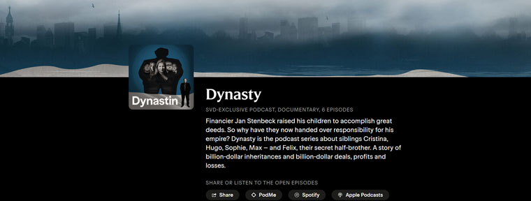 Jan Stenbeck left behind a legacy in business and a complex family drama that seemed ready-made for a podcast series.