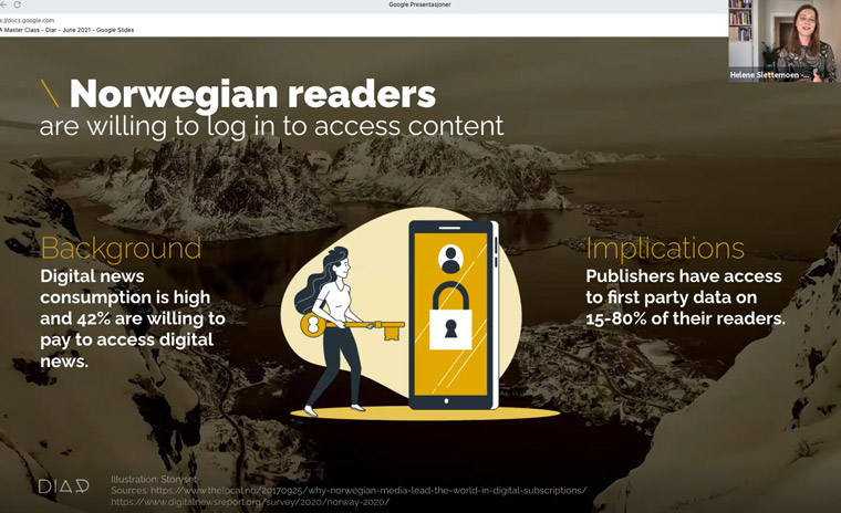 Norwegian readers are more likely to get their news from media companies and are willing to log in to access content.