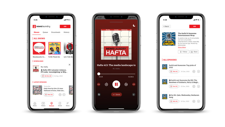 Newslaundry developed its app after subscribers requested a seamless podcast listening experience.