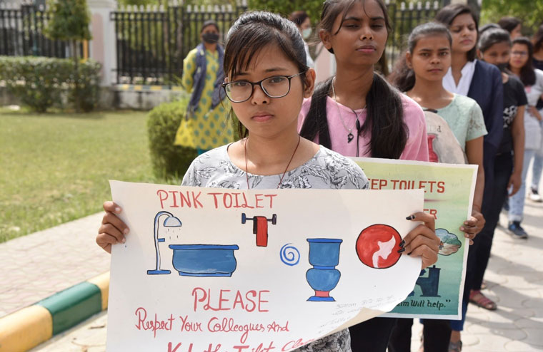 About 5,000 women marched in support of better public toilet conditions.