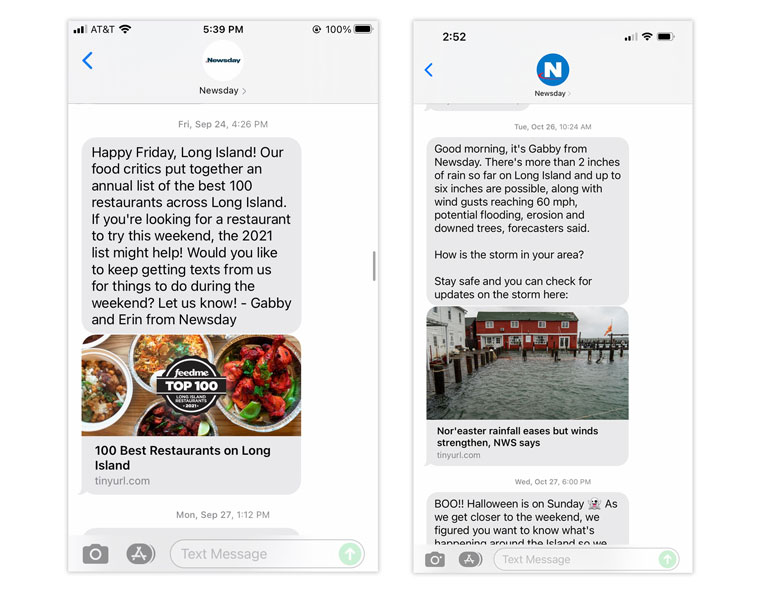 As coronavirus alerts waned, Newsday began offering text alerts on other topics.