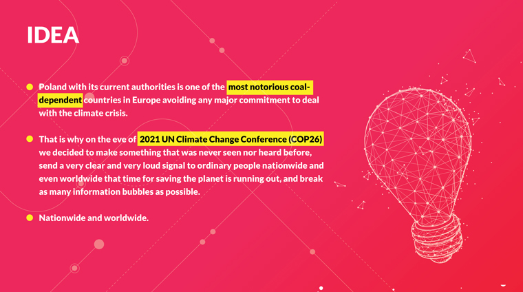Gazeta.pl came up with a plan to literally send a signal about the harm being inflicted on the planet by climate change.