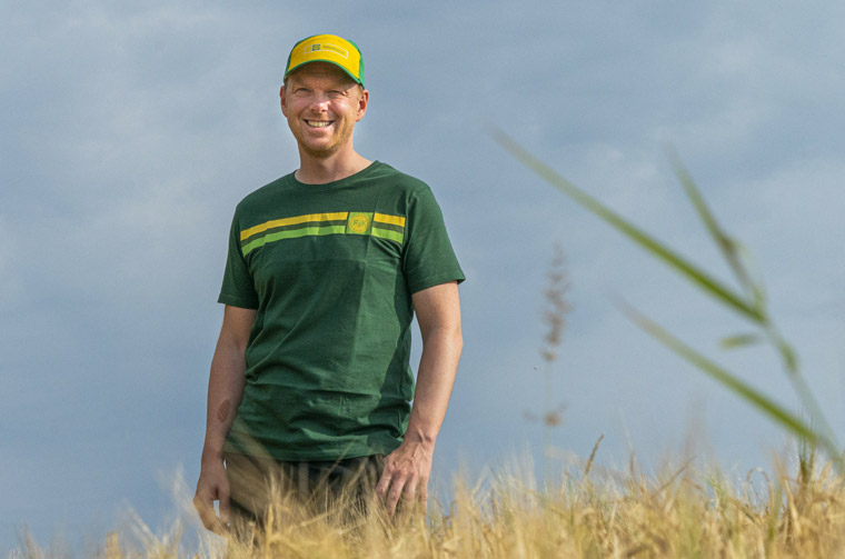 Erling, a financial advisor at the bank, is also a local farmer.
