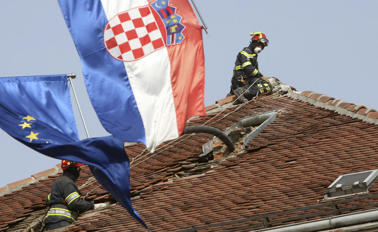 Images captured life in Zagreb following the earthquake as the pandemic raged. Photo by Damjan Tadic/Cropix