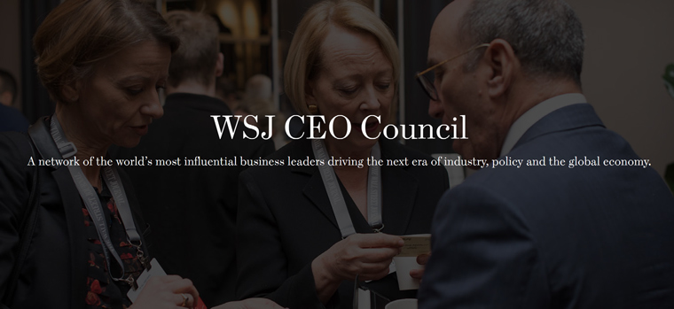 Membership in the WSJ CEO Council includes events, product, news, and community services.