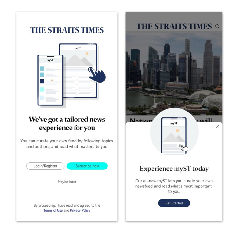 MyST allows users to curate their news feed and follow stories either by topic or by author.