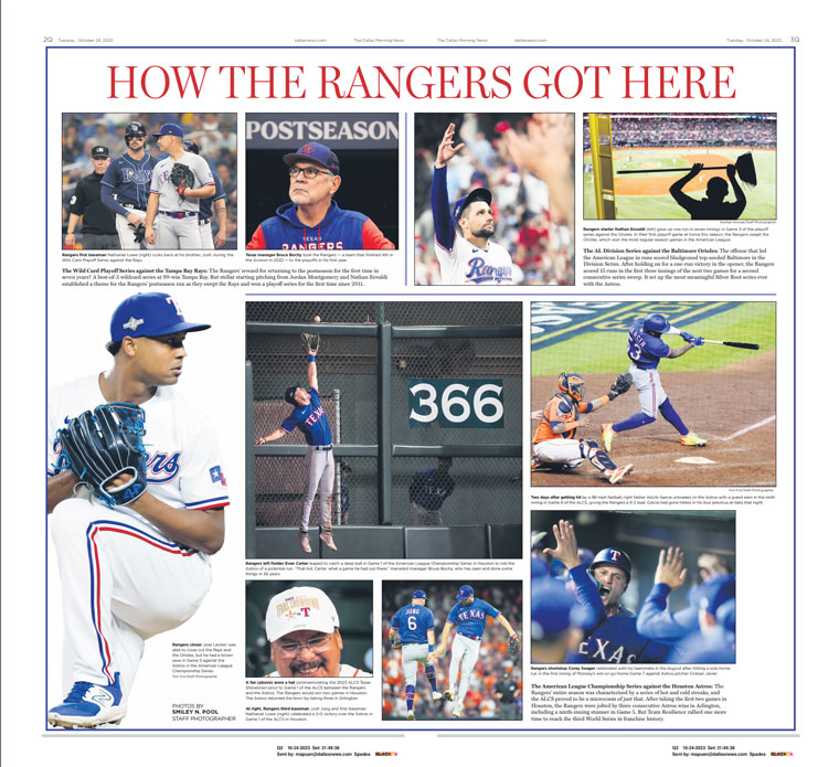 The Dallas Morning News and Medium Giant pulled from every department to provide exceptional coverage of the Texas Rangers' World Series win.