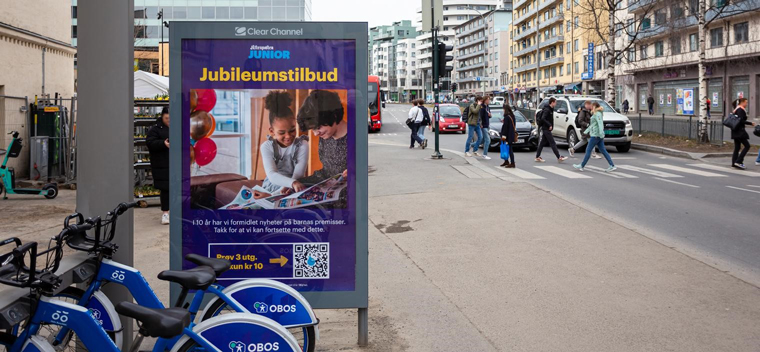 A promotional ad for the event in the centre of Oslo.