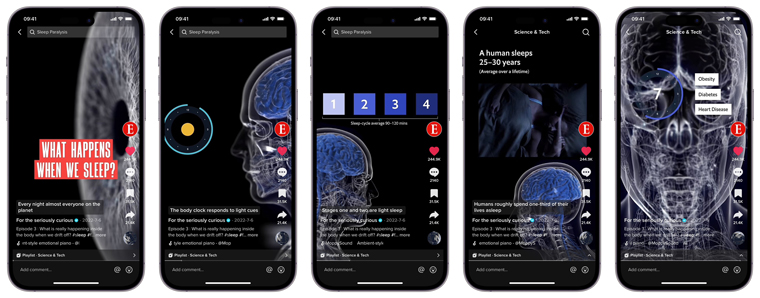 The Economist uses data, graphics, and visualisations to bring stories to life on TikTok. This video on sleep is one of its most-viewed on the platform to date.